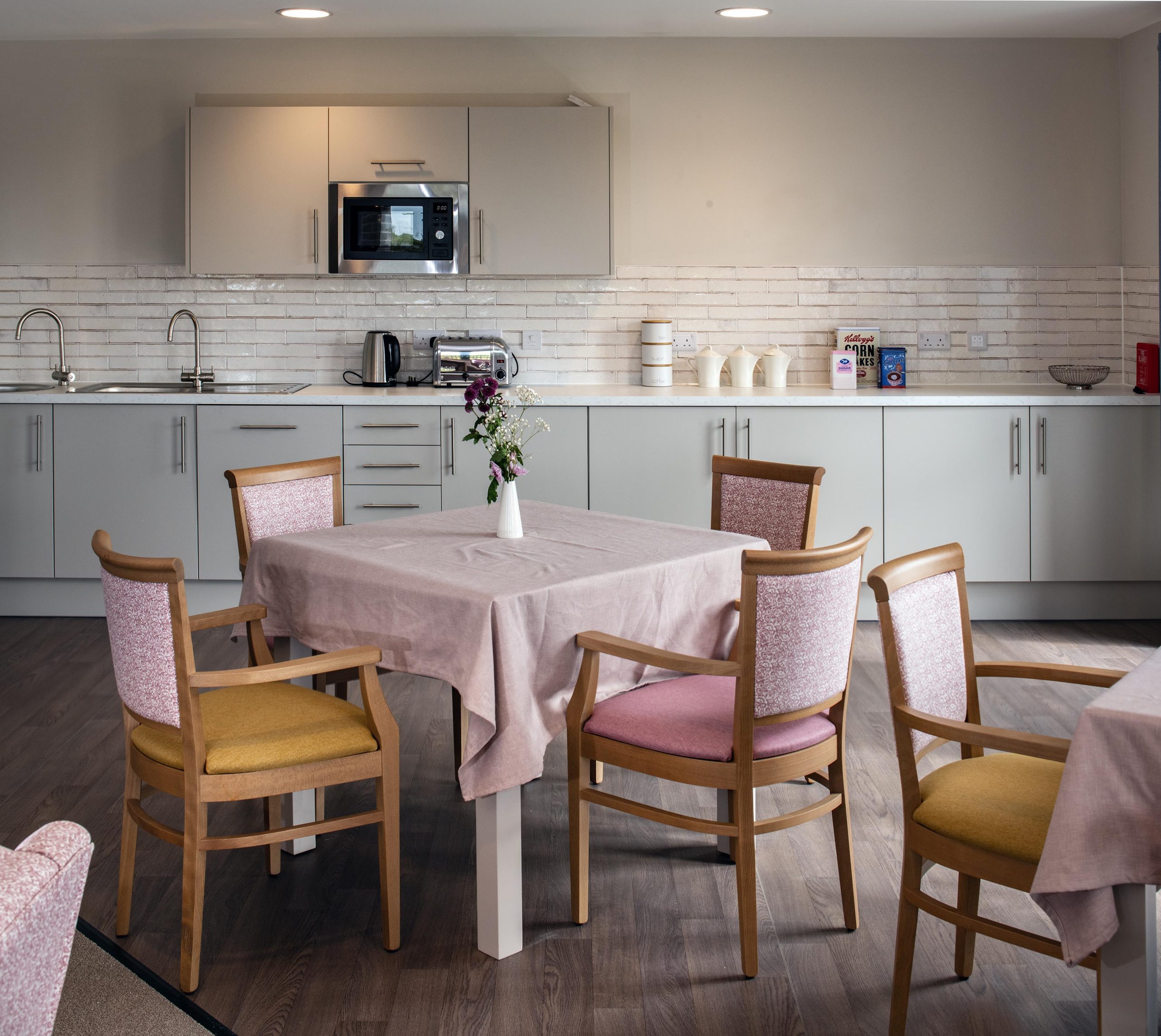 Resident kitchen and breakfast space at Trafford Waters